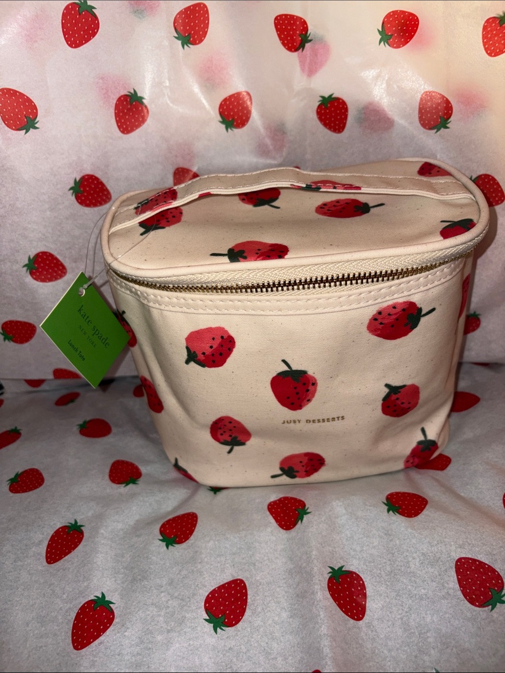 Kate Spade Strawberry Print Lunch Tote NWT 🏷️